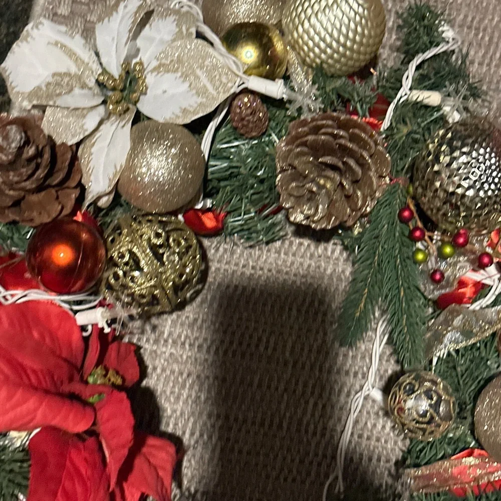 handmade christmas door wreath